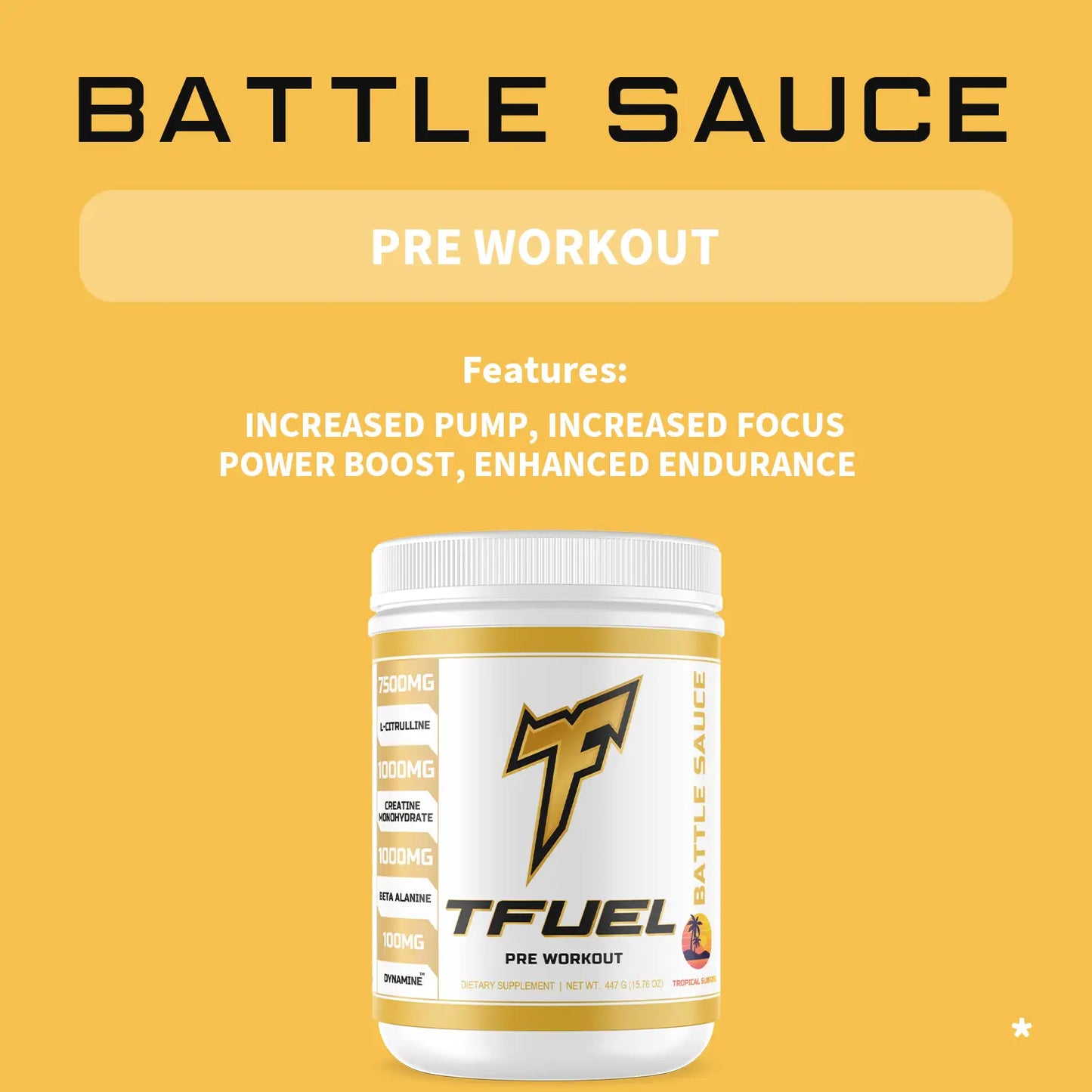 BATTLE SAUCE - Pre Workout - Tropical Sunrise