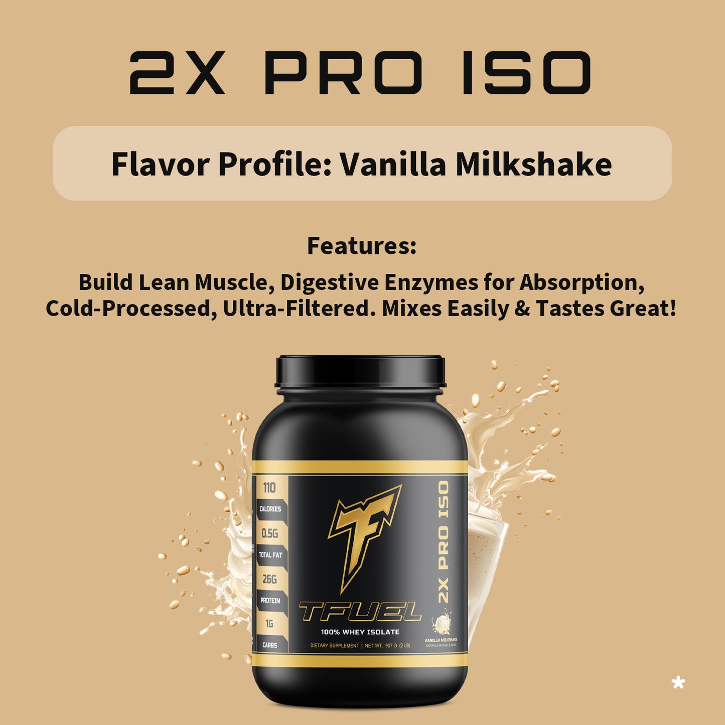 2X Pro ISO - Vanilla Milkshake